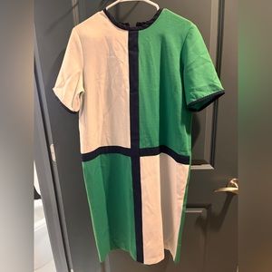 Vintage color block shift dress